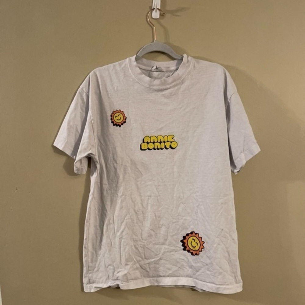 Annie Bonito Unisex Have a Nice Day T-shirt  White Size Medium